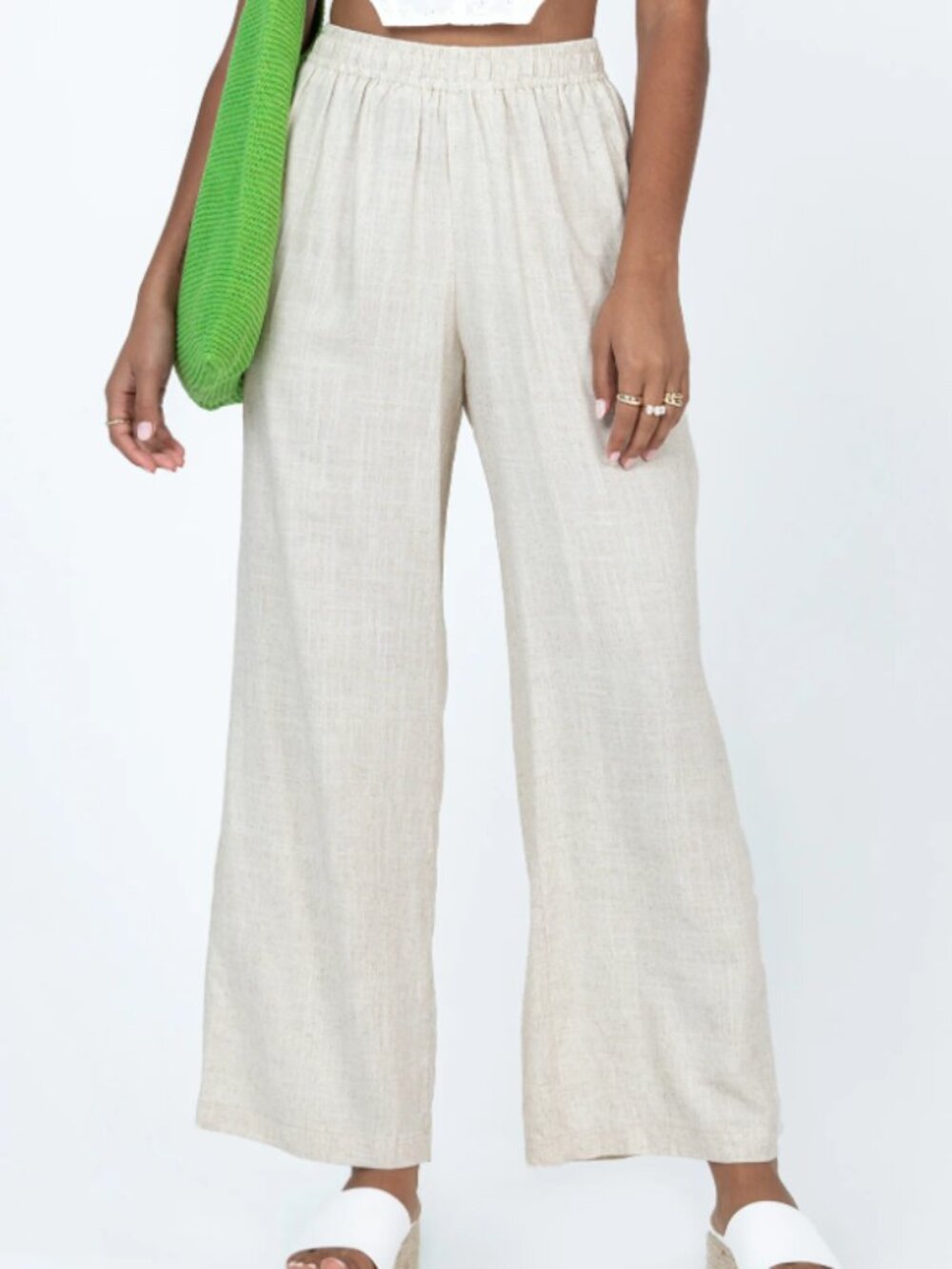 Princess Polly Louis Linen Blend Pants Beige